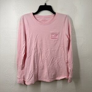 Vineyard Vines Whale T-Shirt Long Sleeve Pink Size S